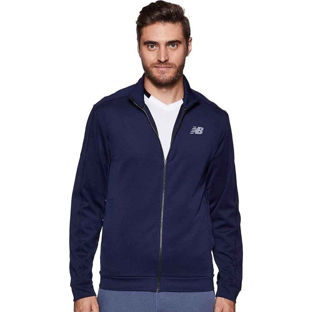 New Balance Men’s Navy Full Zip Track Jacket Regular Fit Size Medium